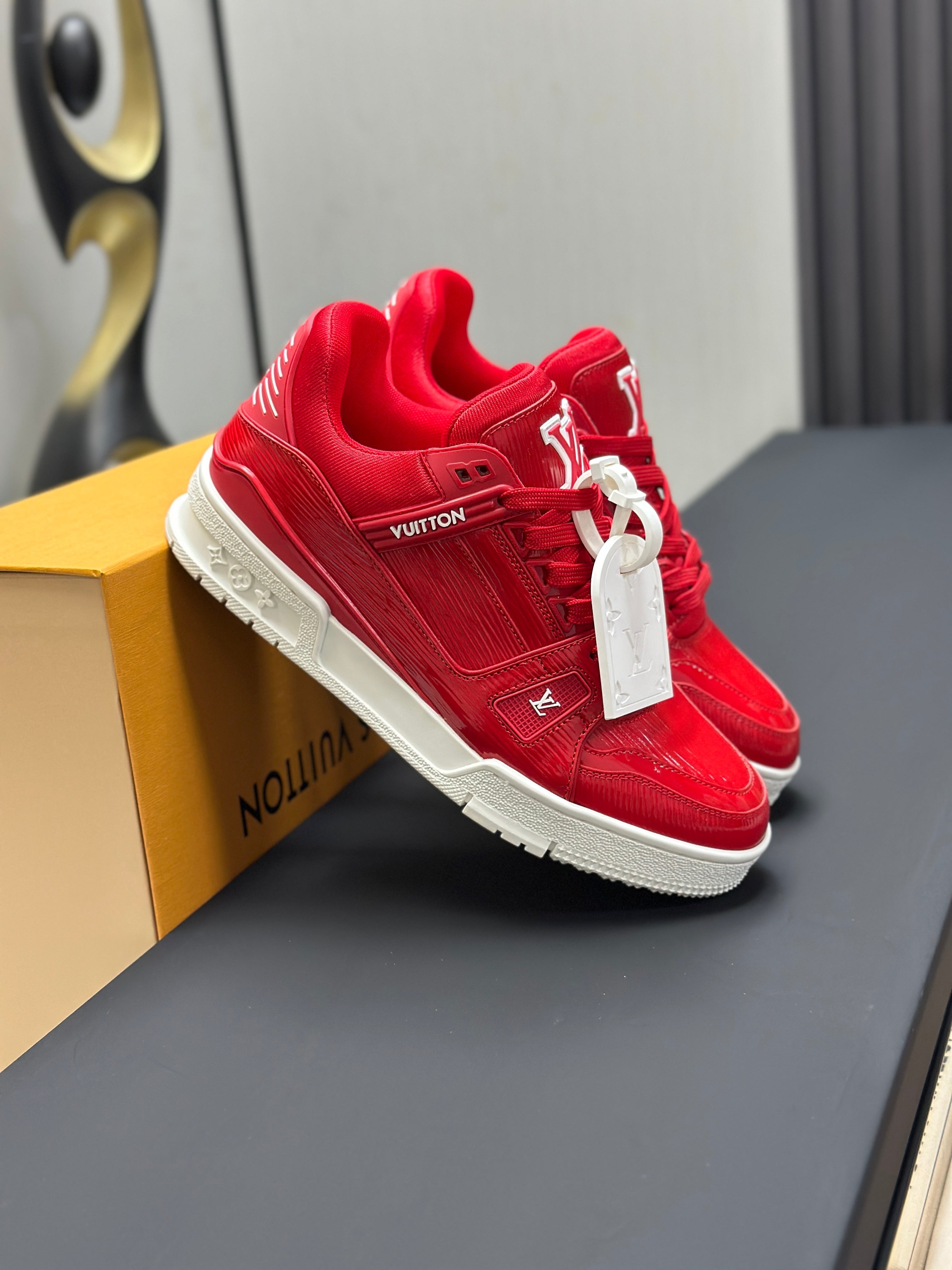 LV Trainers Patent Leather
