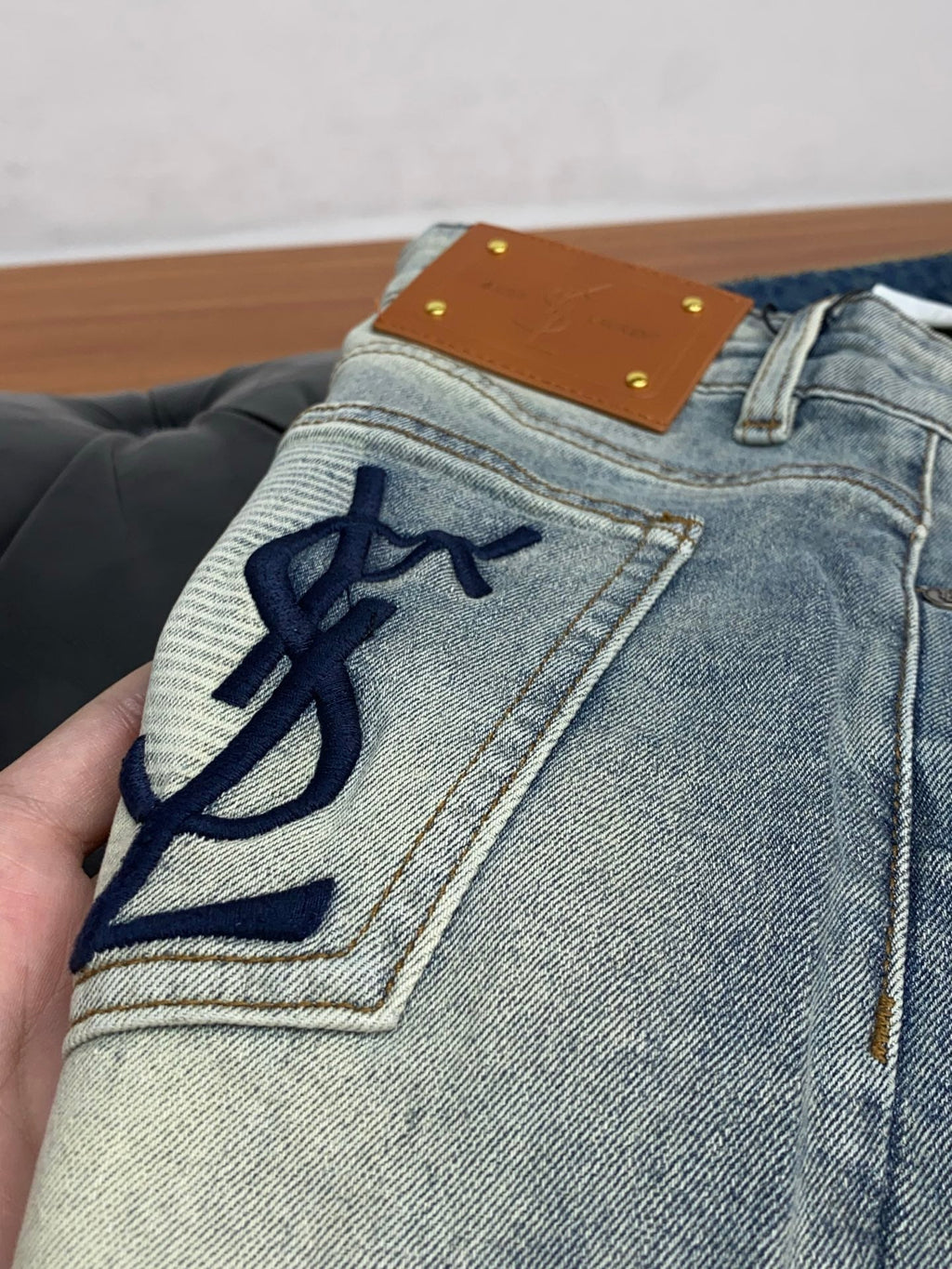 YSL Slim Fit Straight-Leg Jeans