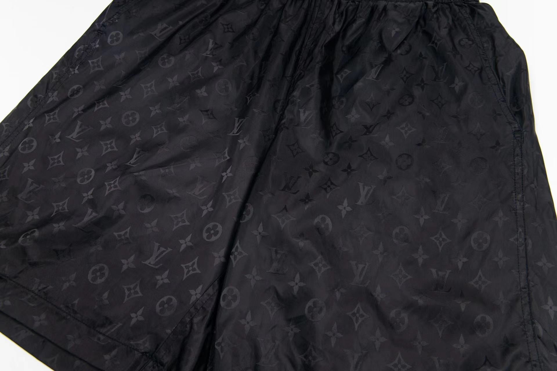 LV jacquard Silk Elastic Drawstring Shorts