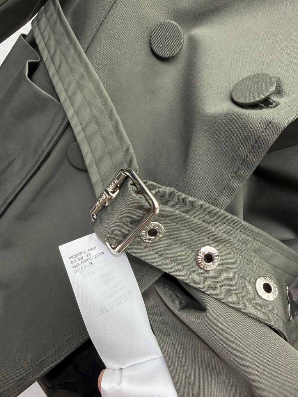 LV Military Green Metallic Jacket - Women's