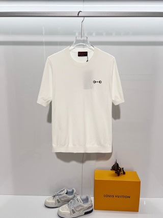 Gucci Crew Neck Embroidered Knit T-Shirt