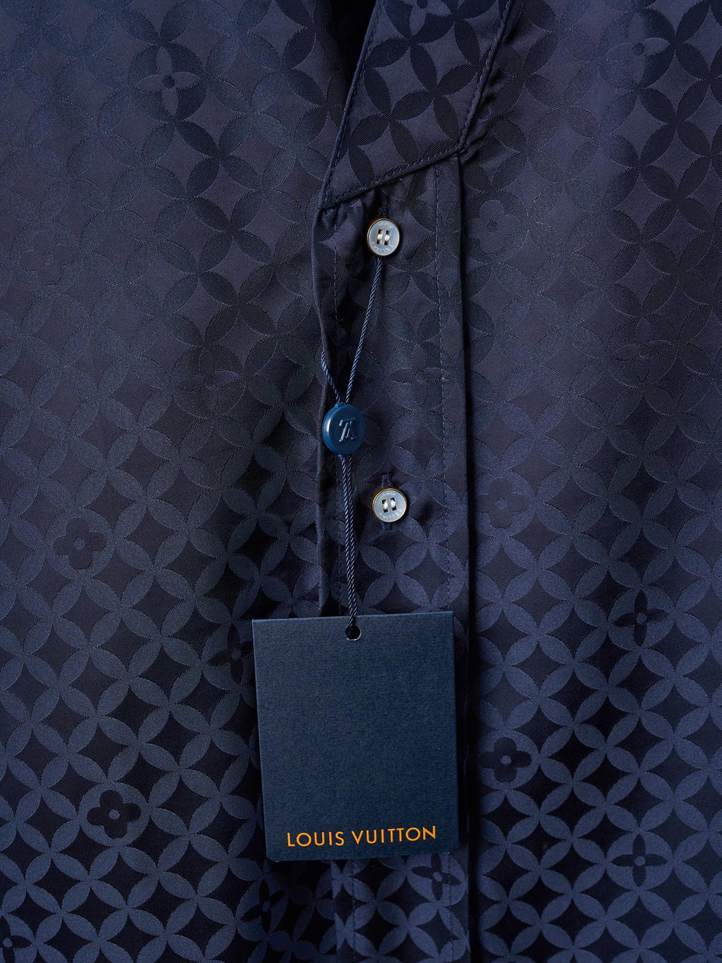 LV Nigo Collaboration Series Four-Leaf Clover Jacquard Kimono-Style Long-Sleeved Shirt