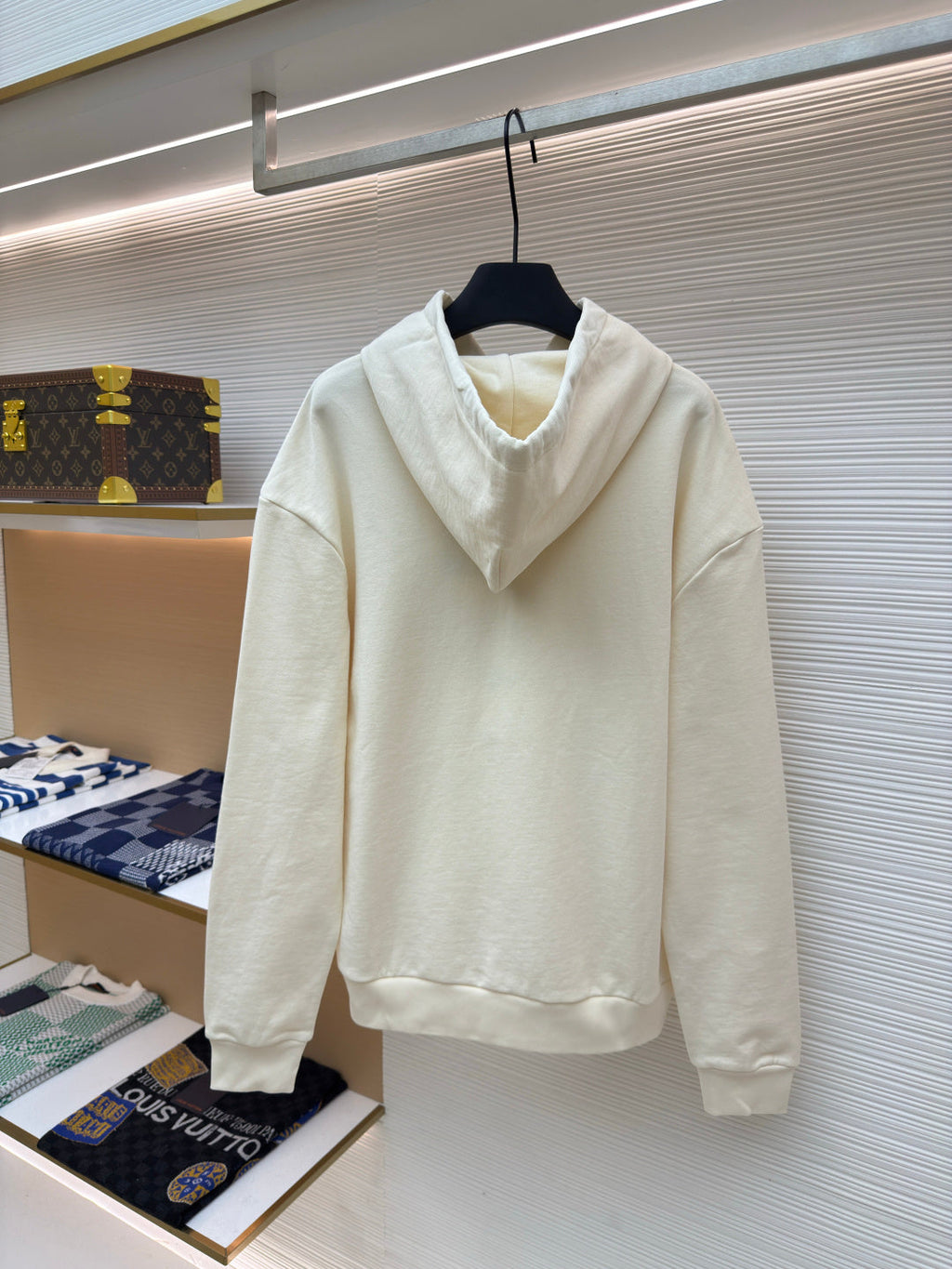 LV Blue Drawstring Floral Hoodie