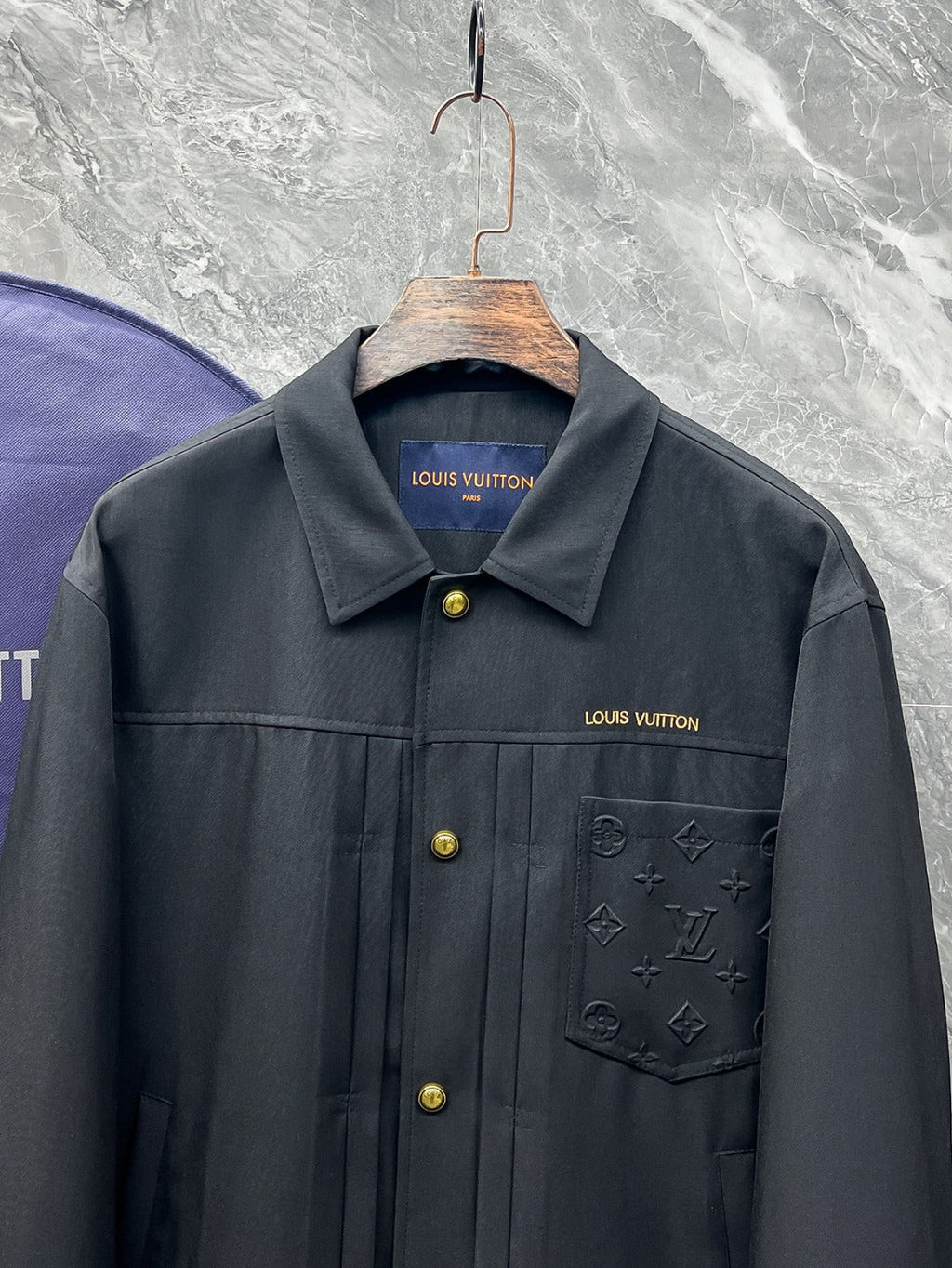 LV Mulberry Silk Acetate Embossed Jacket