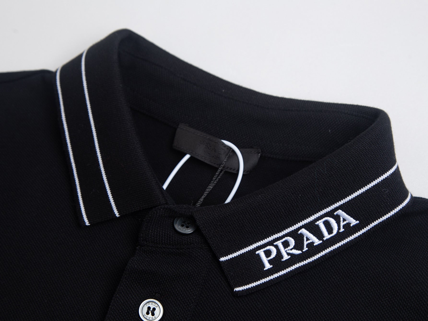 Prada Embroidered Collar Shirt