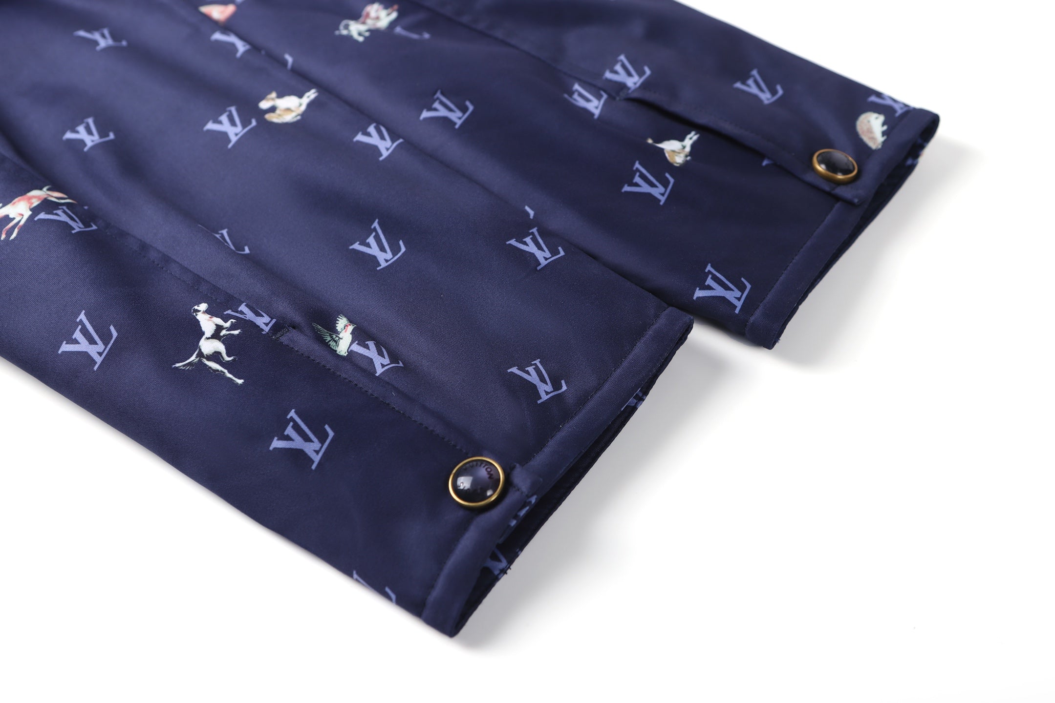 LV Corduroy Lapel Animal Print Jacket