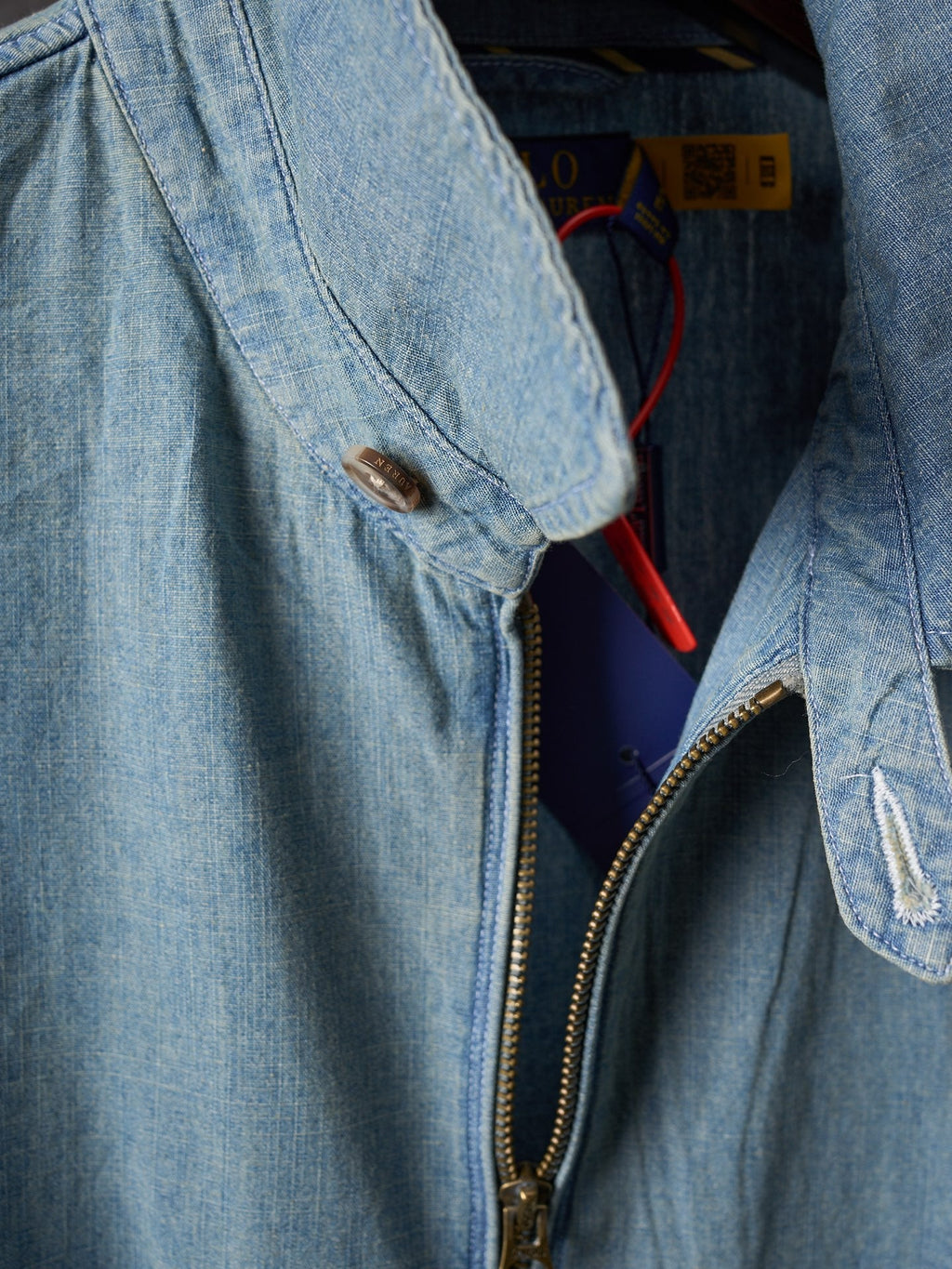 Ralph Lauren Embroidered Denim Collar Jacket