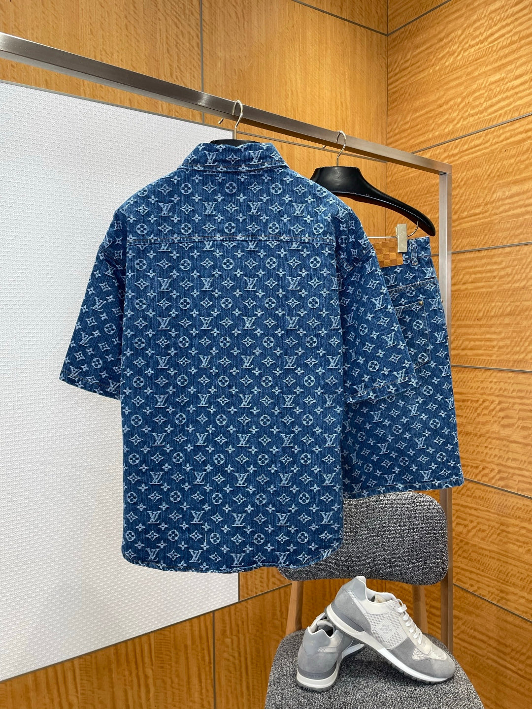 LV Denim Shirt & Pant Set