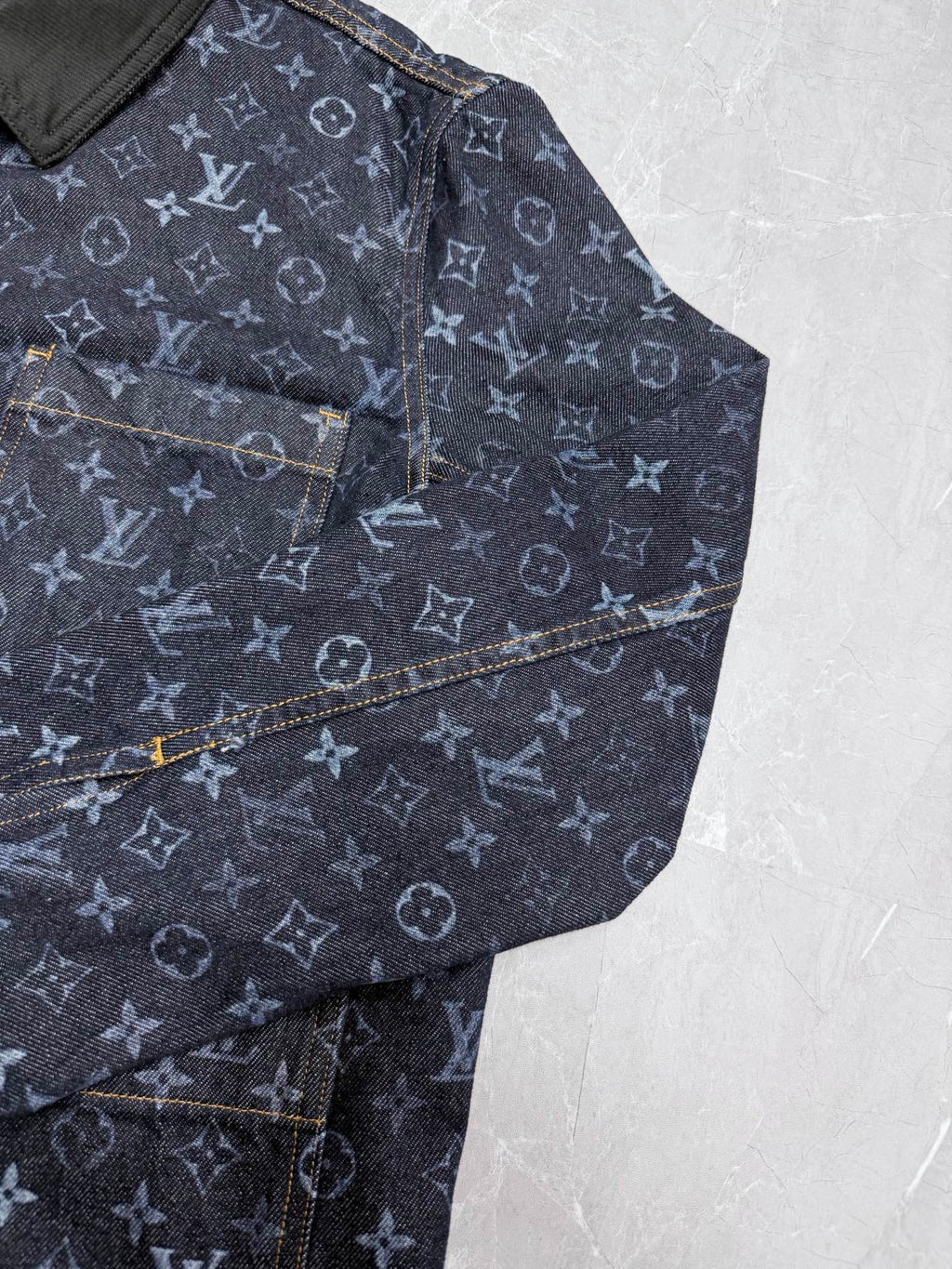LV Monogram Lapel Zip Up Jacket