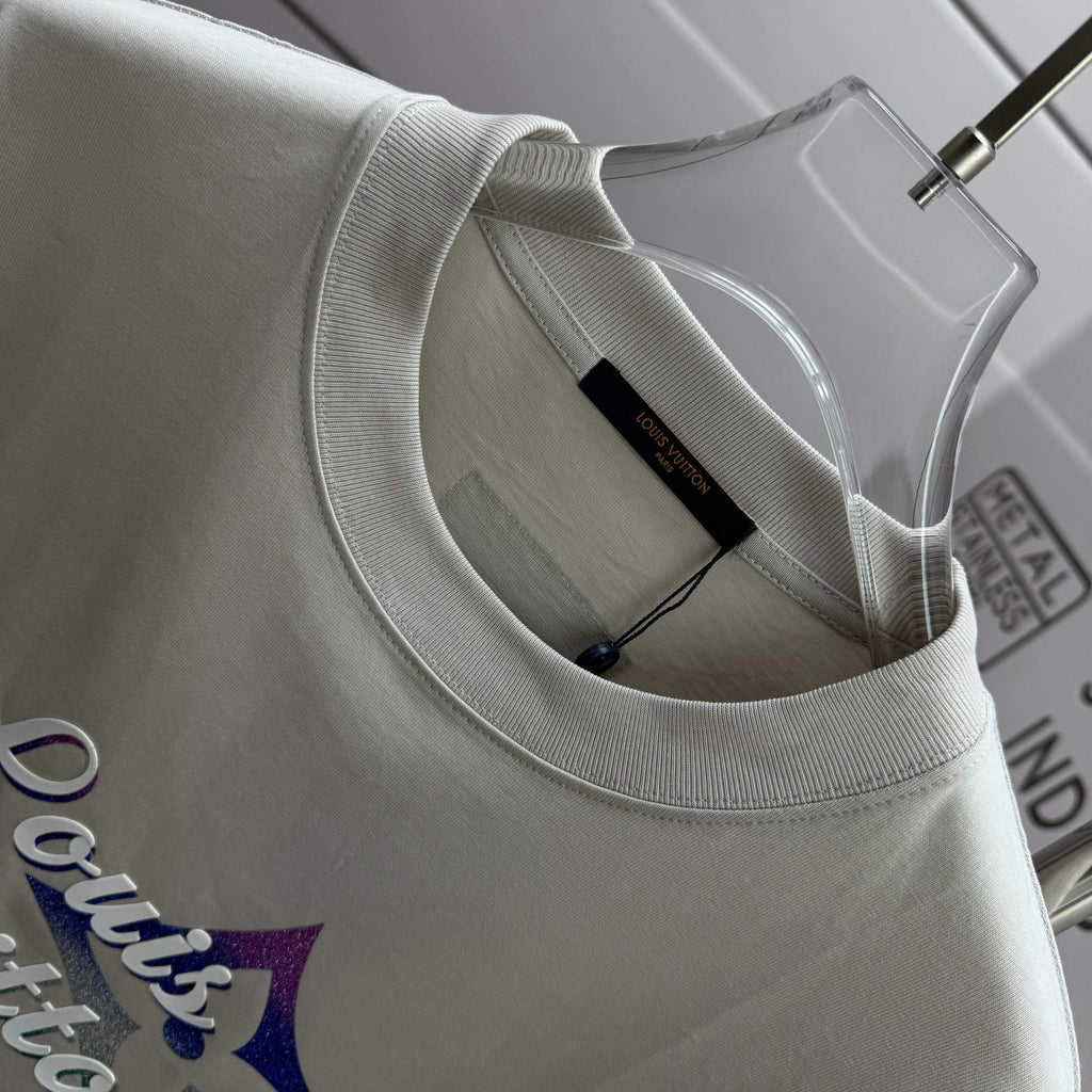 LV letter 3D Plate Silicon T shirt