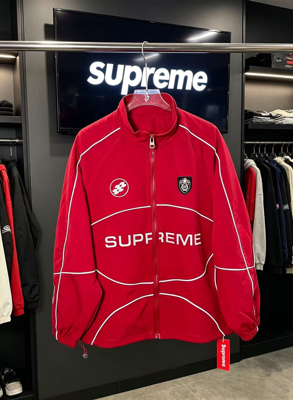 Supreme Embroidered Reflective Strip Jacket