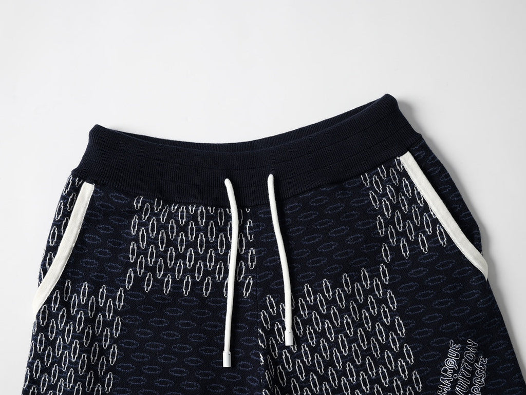 LV checkered knit Shorts
