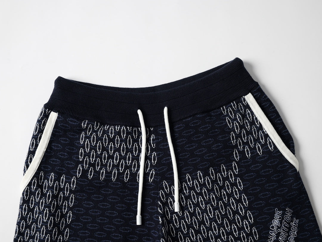 LV checkered knit Shorts