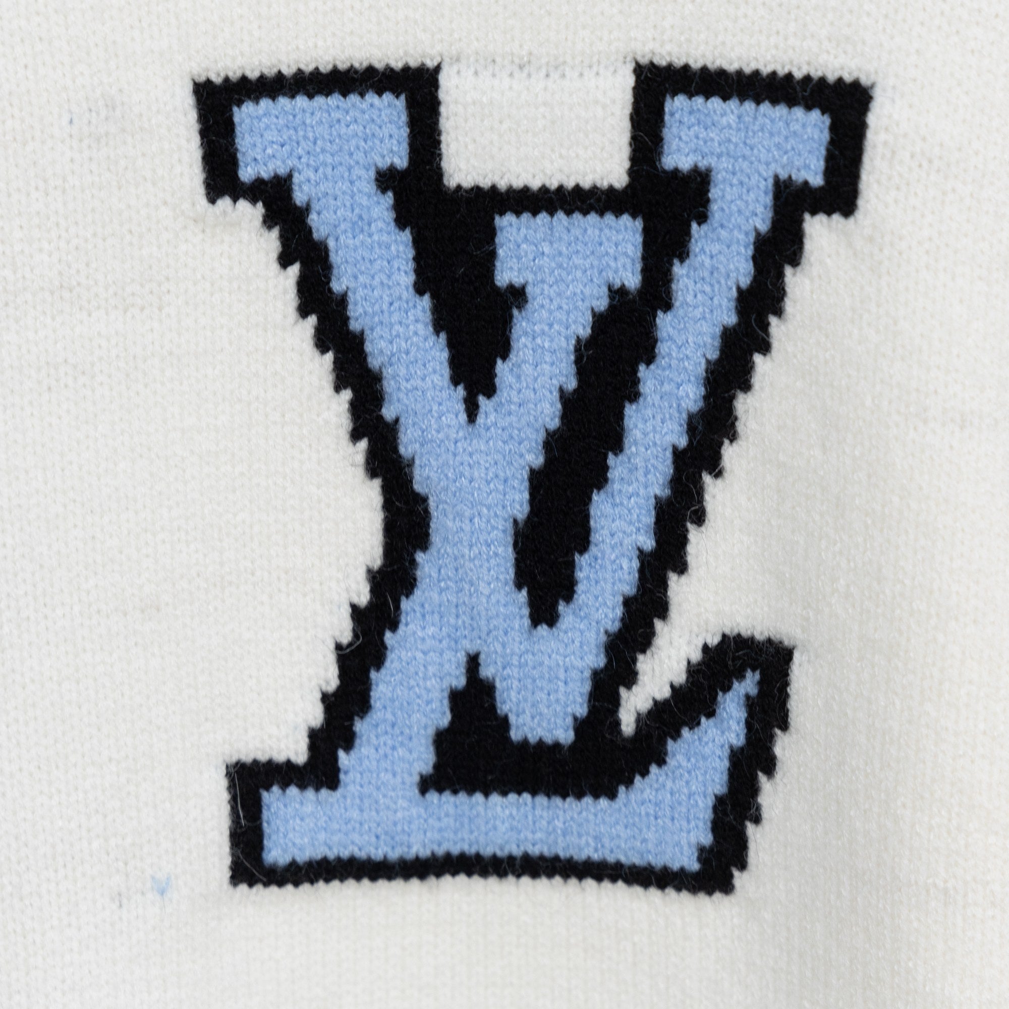 LV Jacquard Wool Knit Sweater
