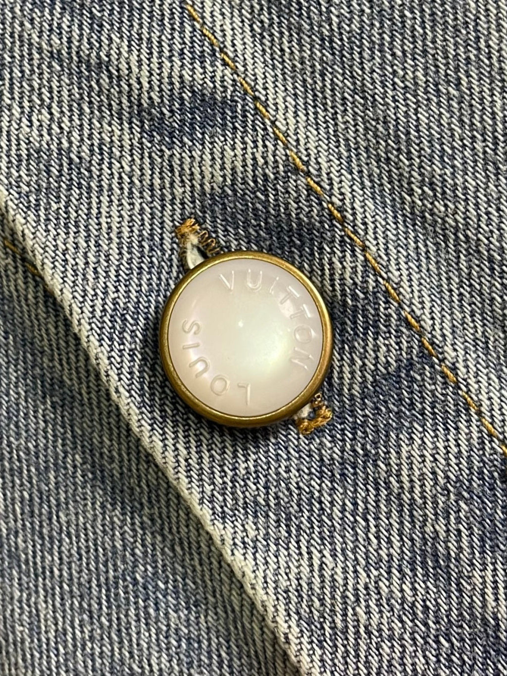 LV Denim Shorts Sleeve Shirt