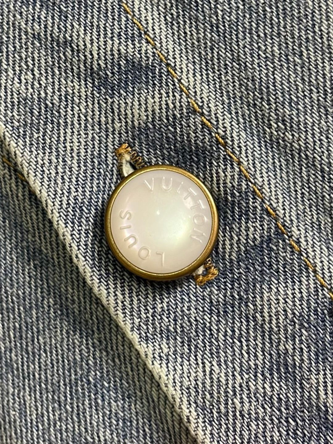 LV Denim Shorts Sleeve Shirt