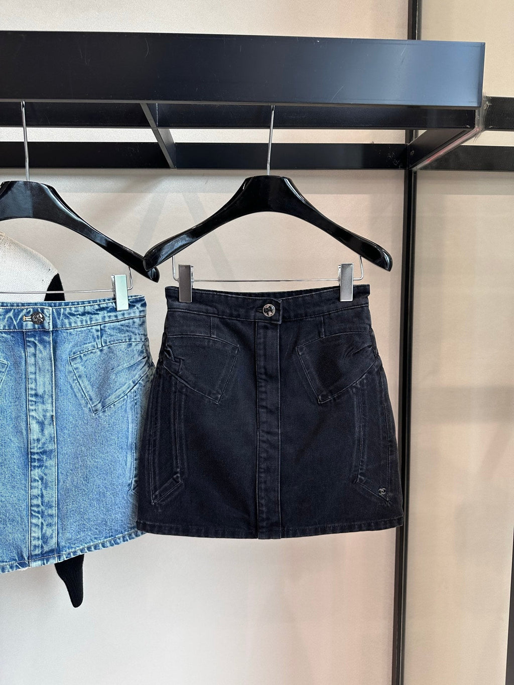 Chanel Women's bow denim Mini Shirt