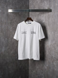 LV Distressed Letter Print Crew Neck Short Sleeve T-Shirt