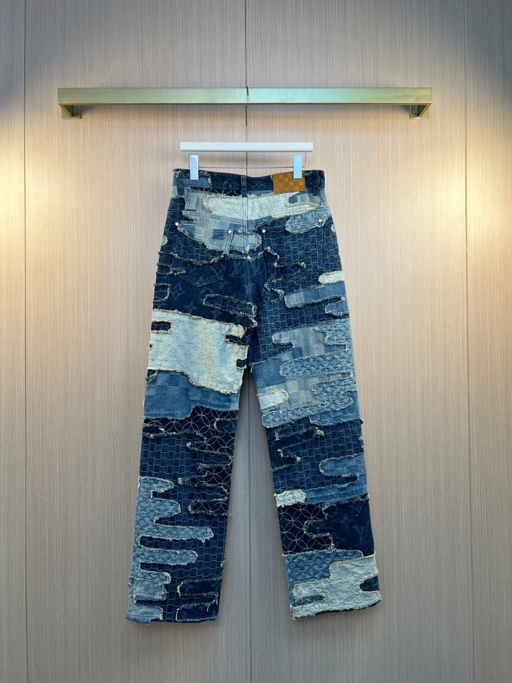 LV Denim Heavy-Duty  Patchwork Jeans
