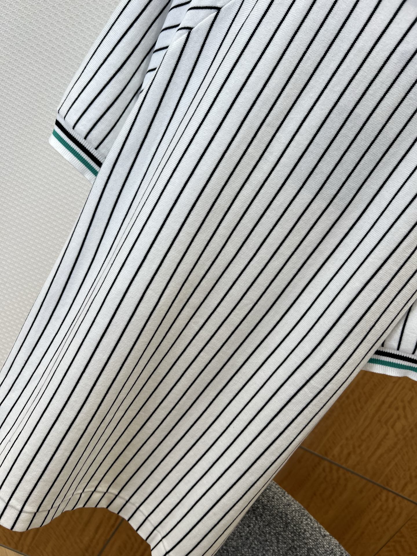 LV Striped Knit Short-Sleeve Shirt