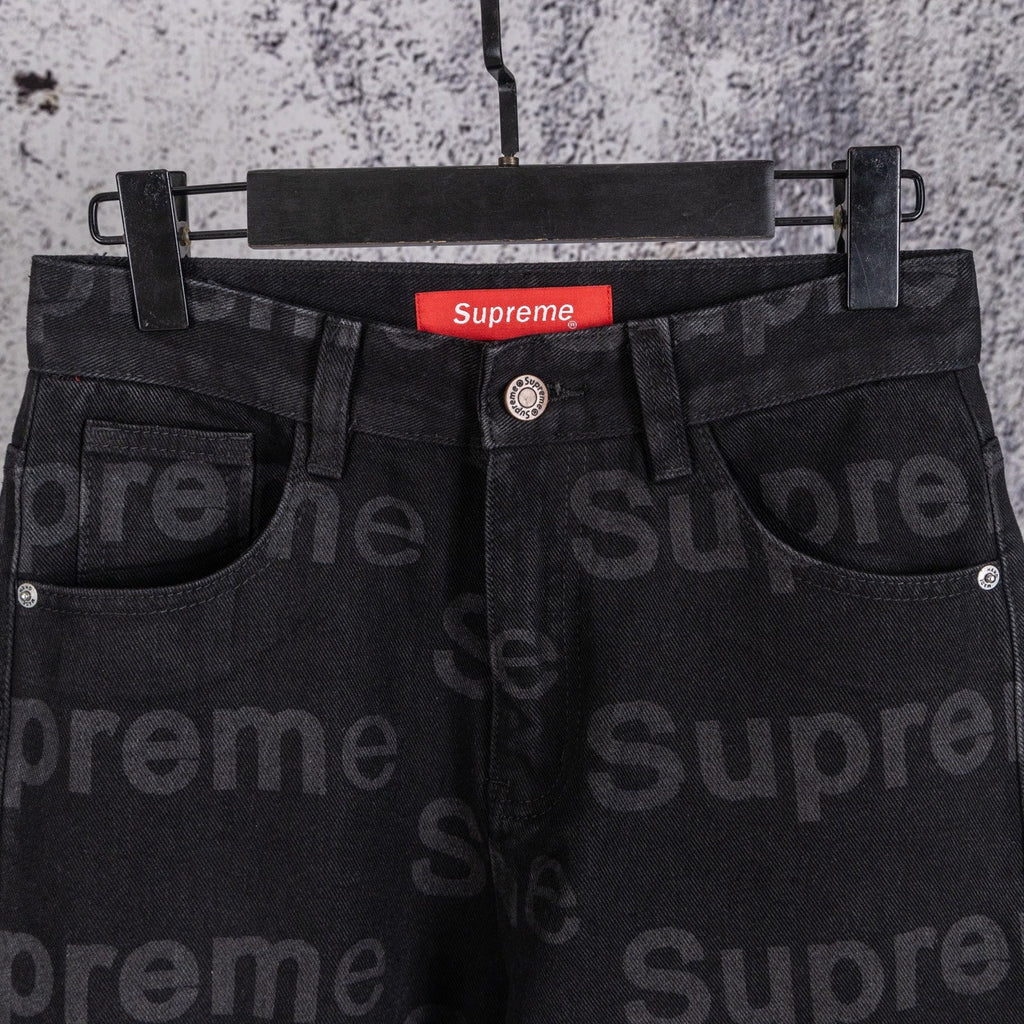 Supreme All-over Straight-Leg Jeans