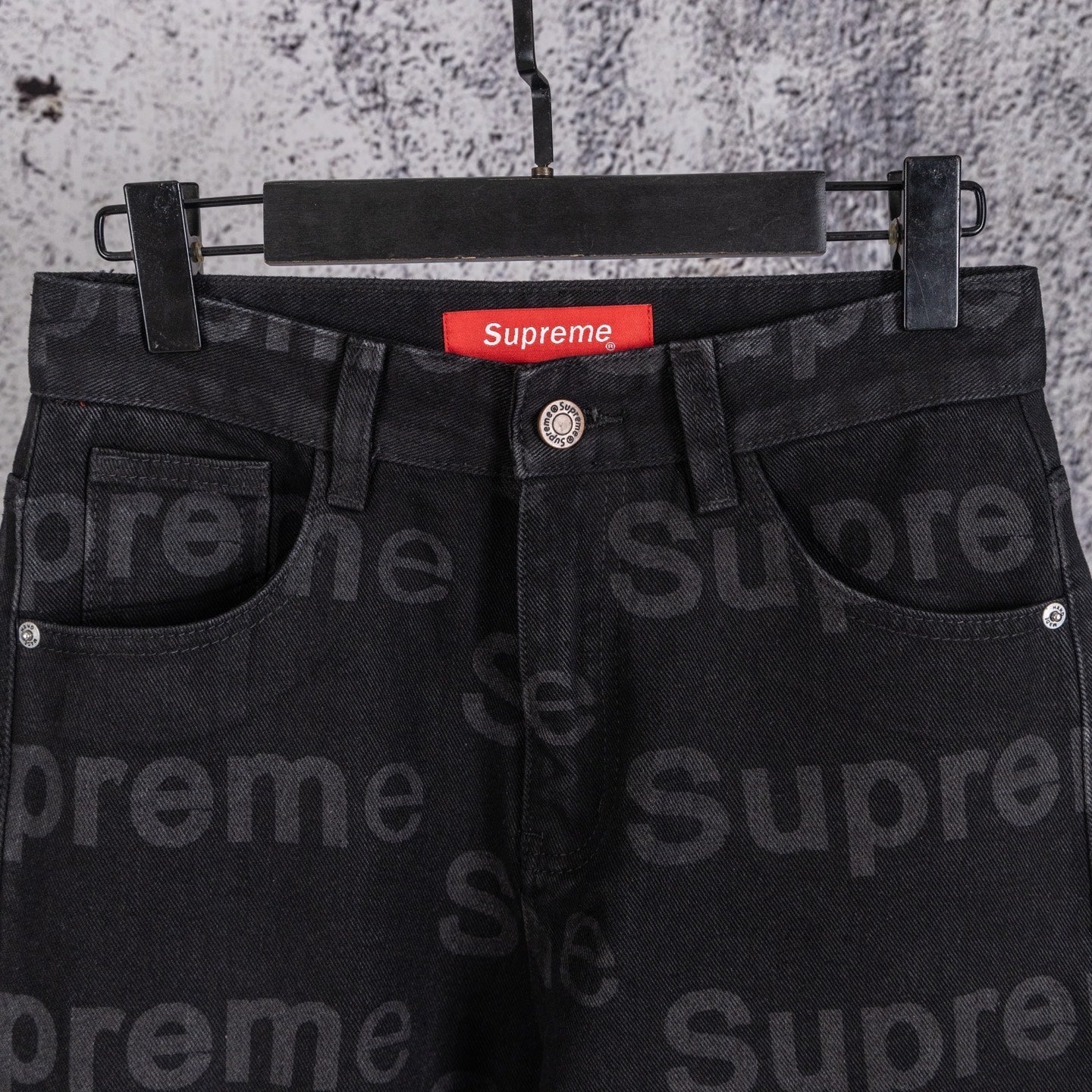 Supreme All-over Straight-Leg Jeans