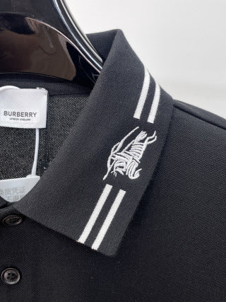 Burberry Embroidered Collar Polo Shirt