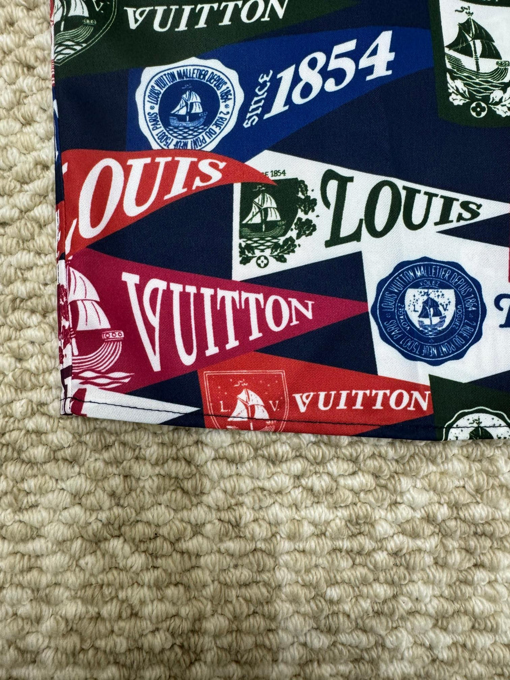 LV all over Collared shirt sleeve shirt