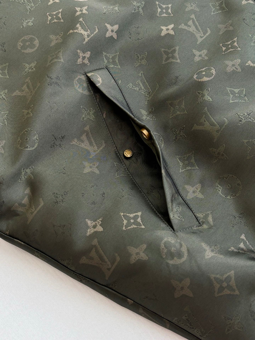 LV Monogram all-over camouflage cotton bomber jacket