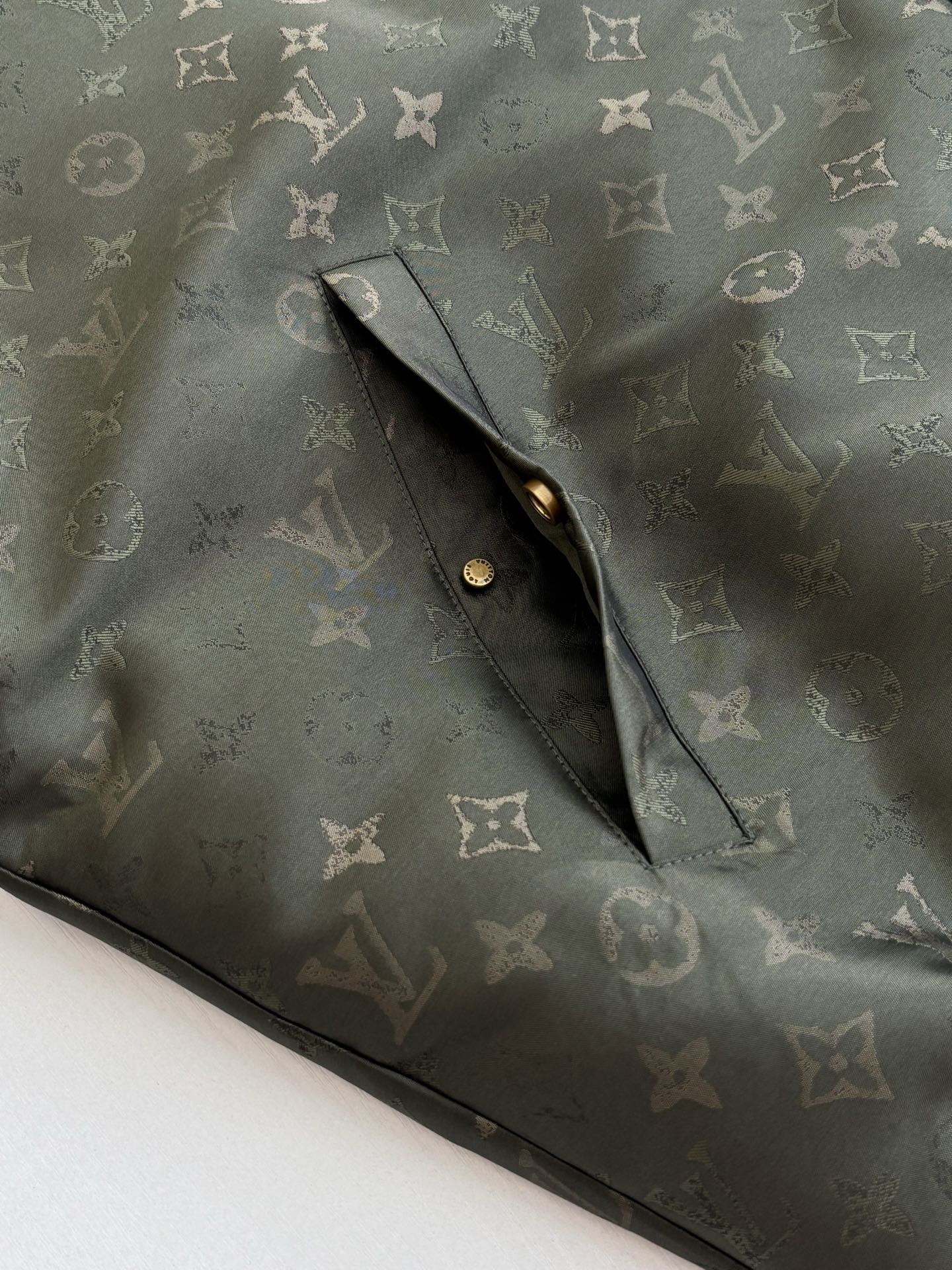 LV Monogram all-over camouflage cotton bomber jacket