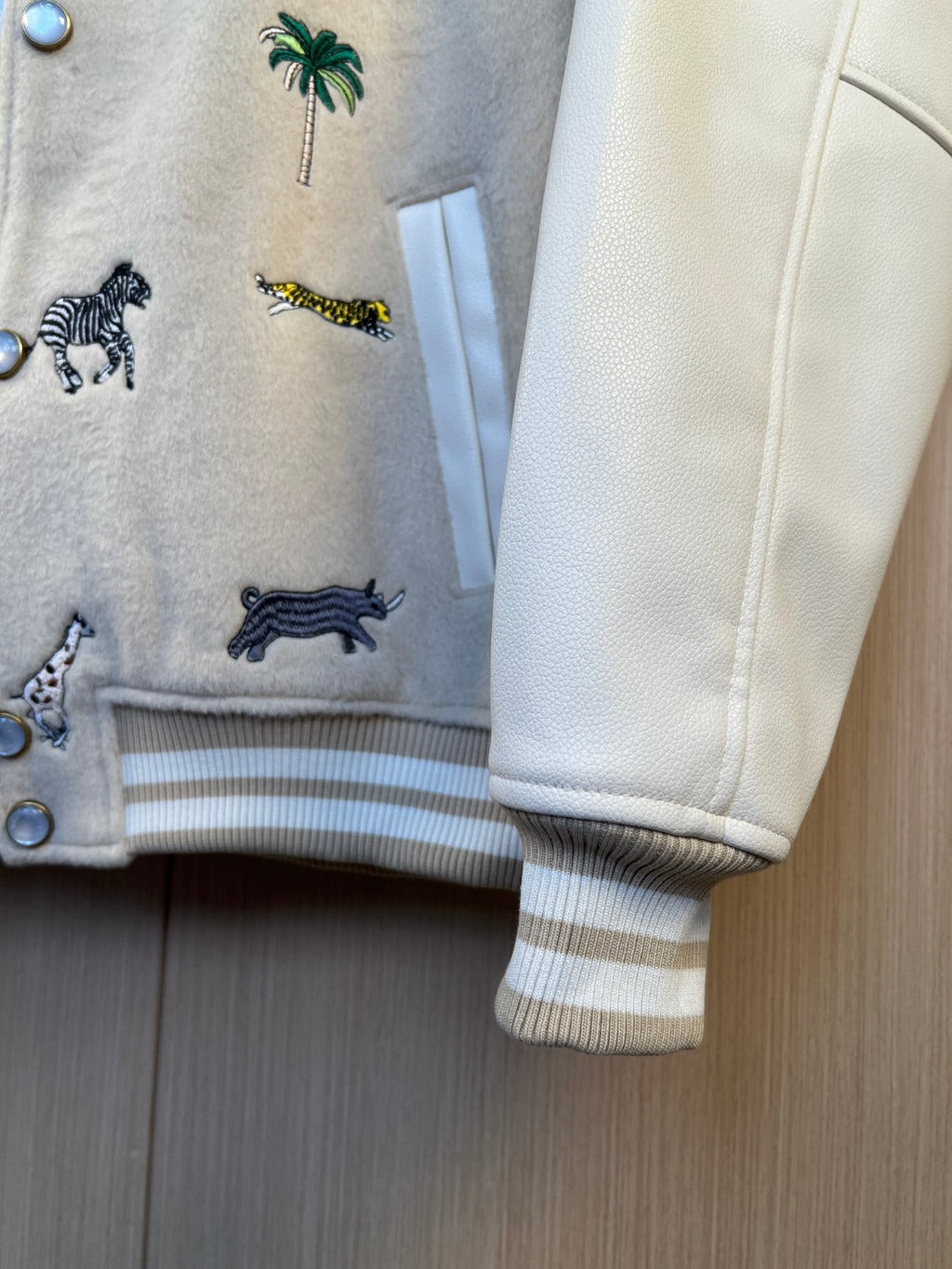 LV Baseball Jacket with Animal Embroidery