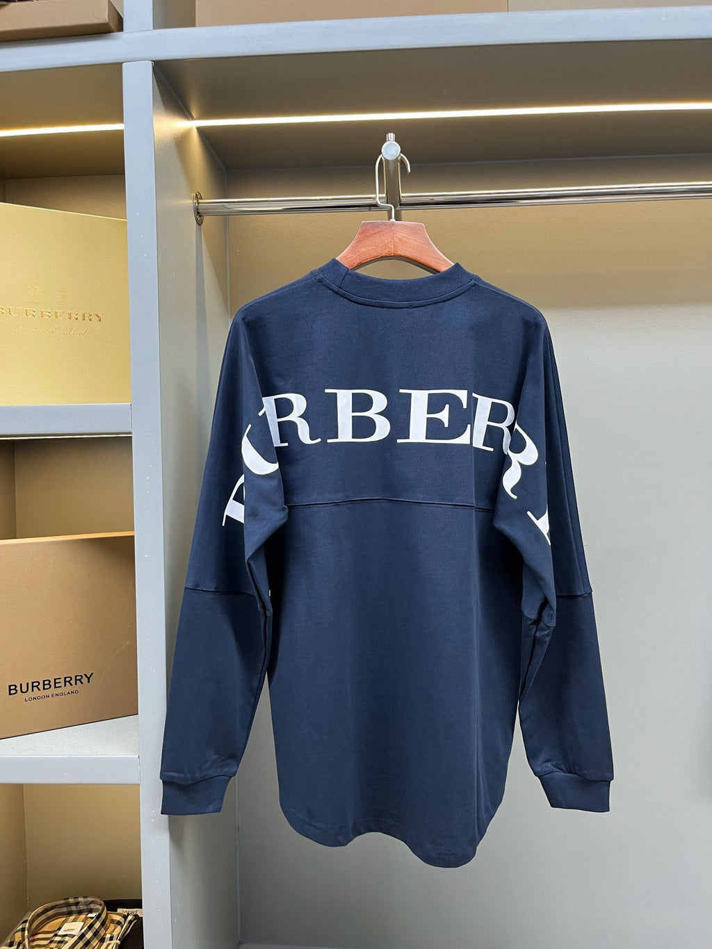 Burberry Back Letter Cre Neck Sweatshirt