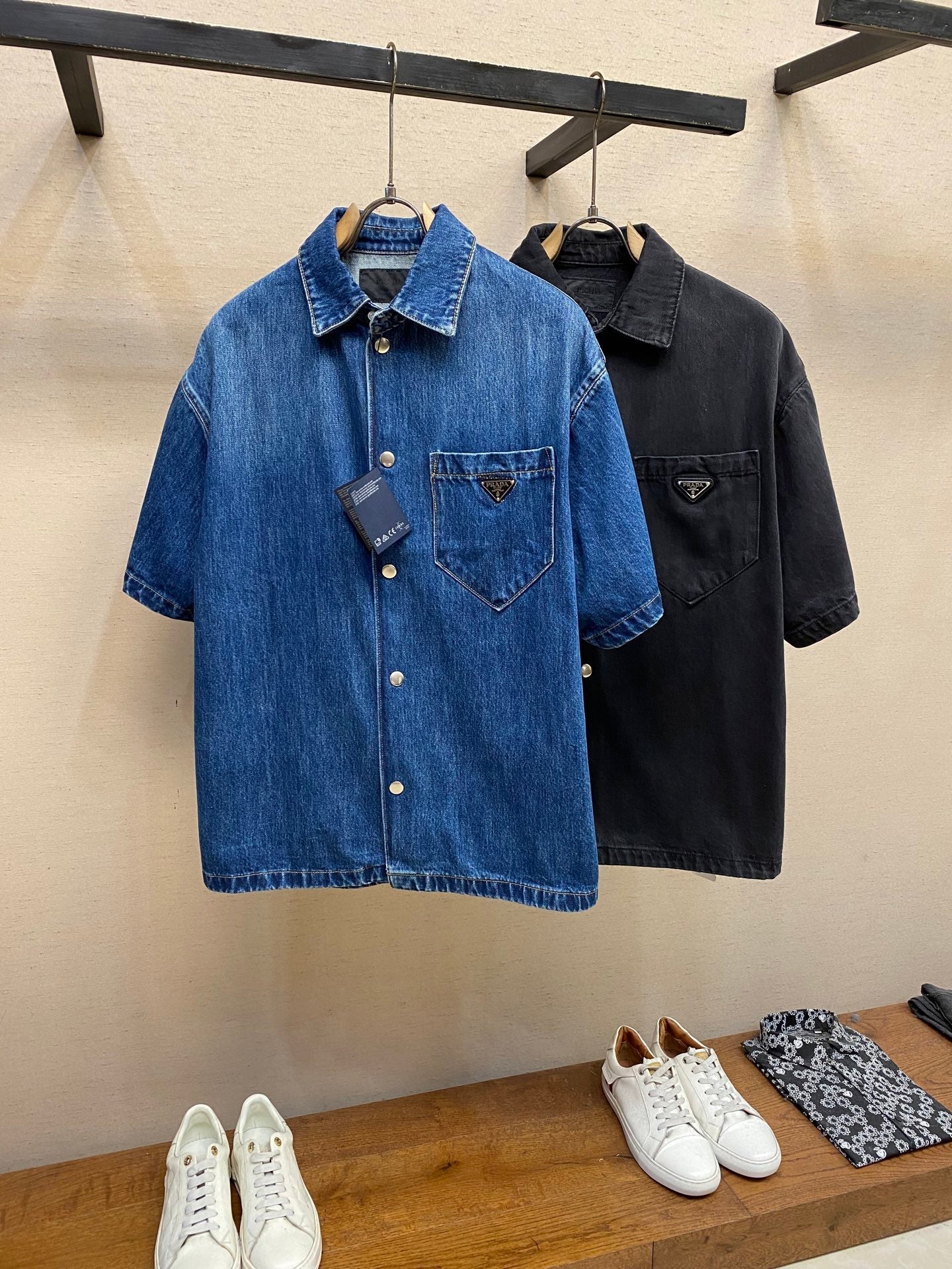 Prada Denim Shirt Sleeve Shirt