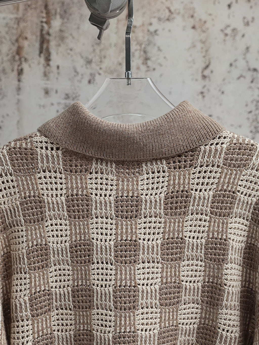 LV Tweed Jacquard Button-down Sweater