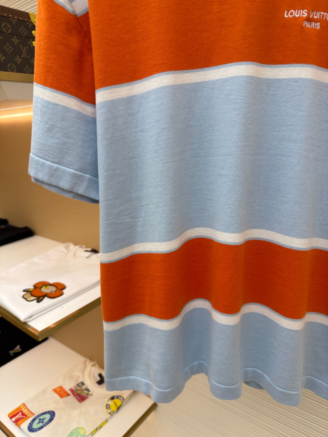 LV Monogram Striped Knit T-Shirt