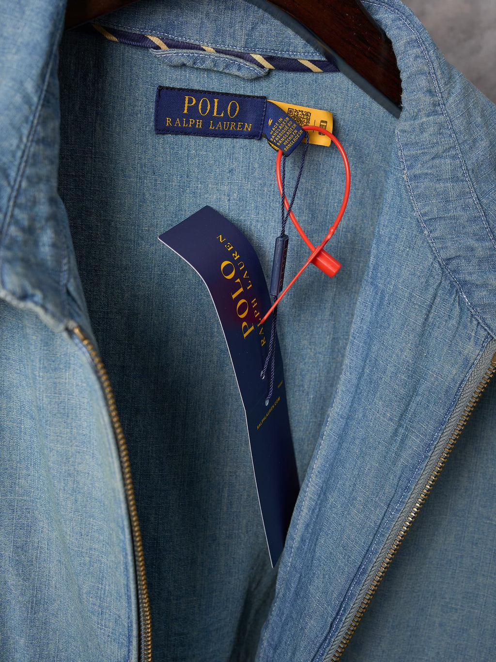 Ralph Lauren Embroidered Denim Collar Jacket