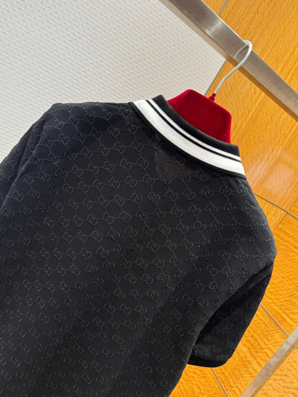 Gucci Vintage Jacquard Stretch Cotton Shirt