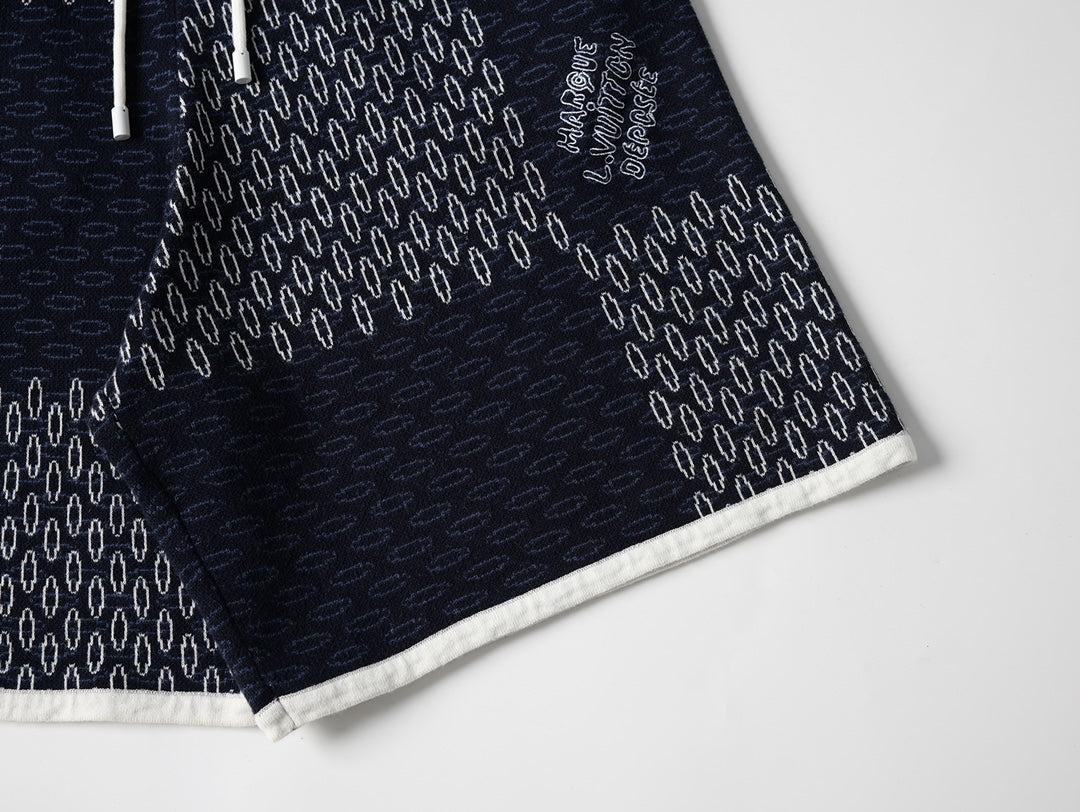 LV checkered knit Shorts