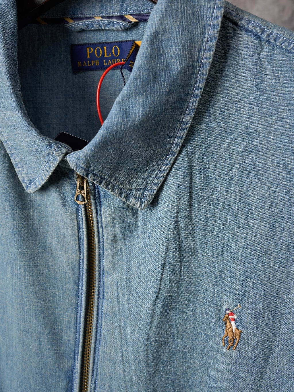 Ralph Lauren Embroidered Denim Collar Jacket