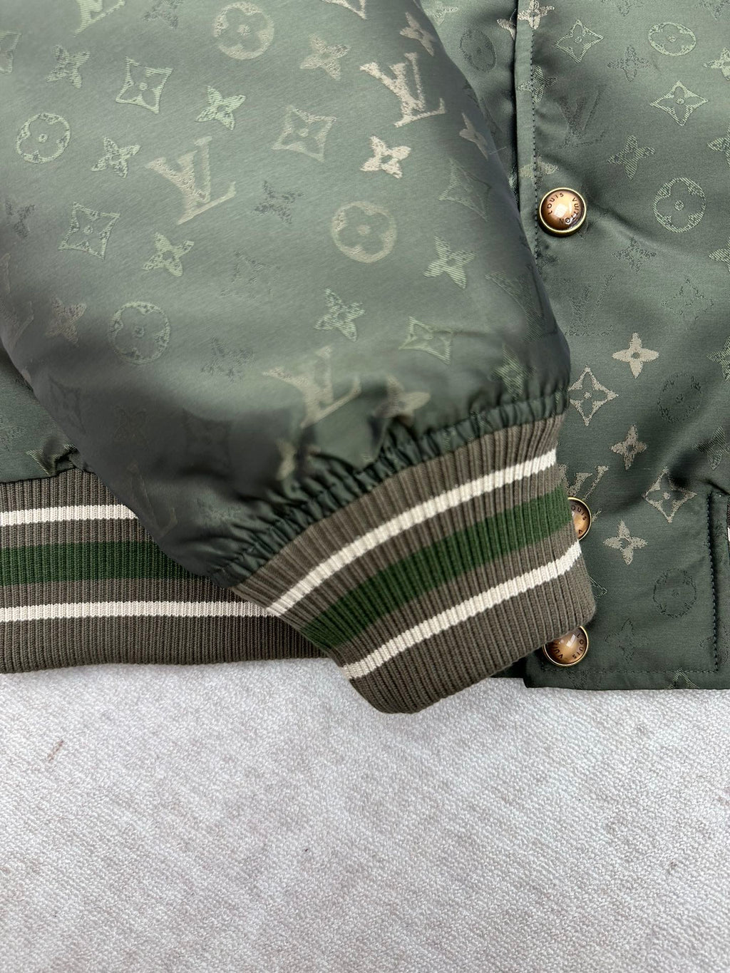 LV Monogram all-over camouflage cotton bomber jacket