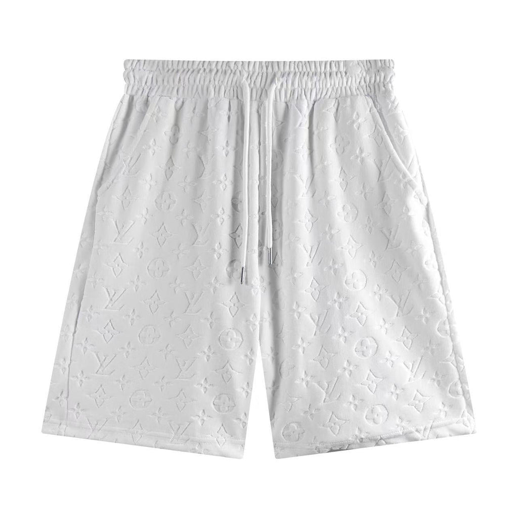 LV Monogram jacquard velvet shorts