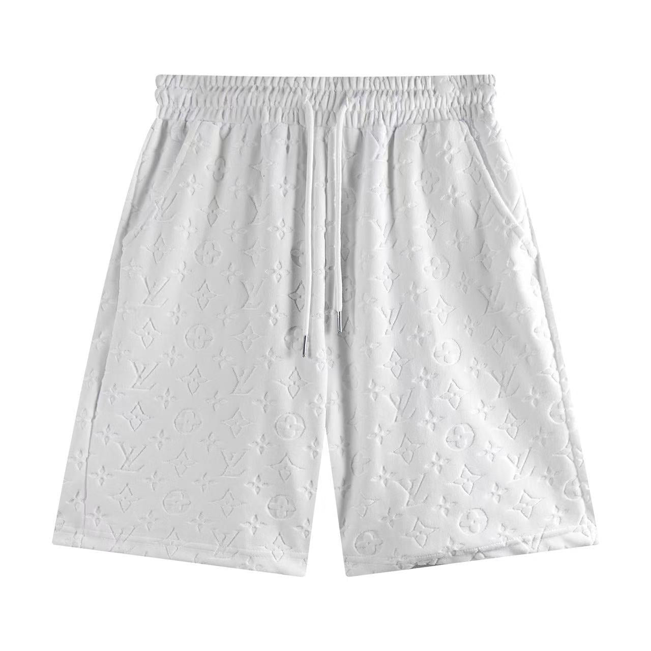 LV Monogram jacquard velvet shorts