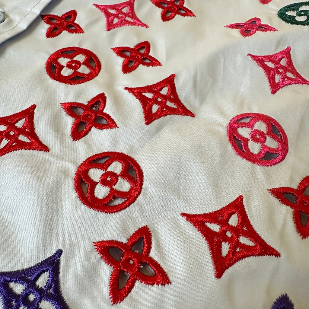 LV Embroidered short Sleeve Shirt