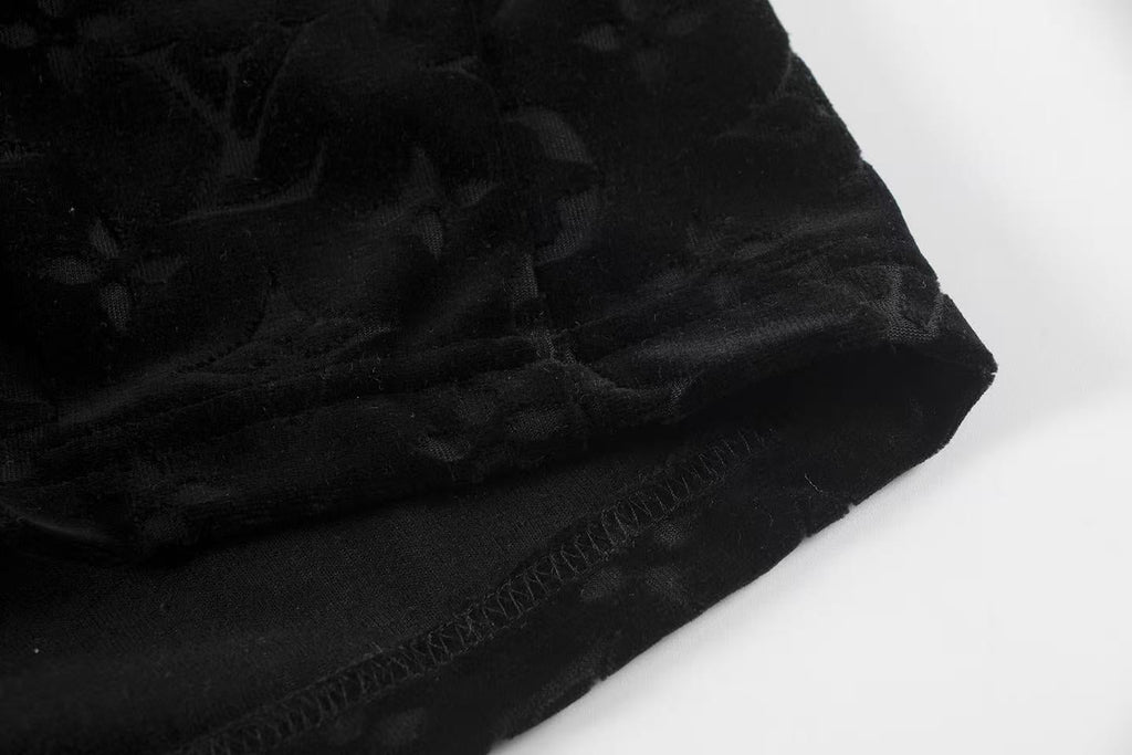 LV Monogram jacquard velvet shorts