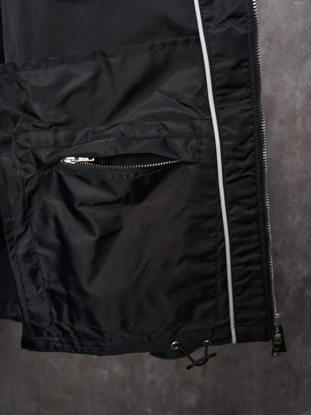 Prada Nylon Zipper Hooded Jacket