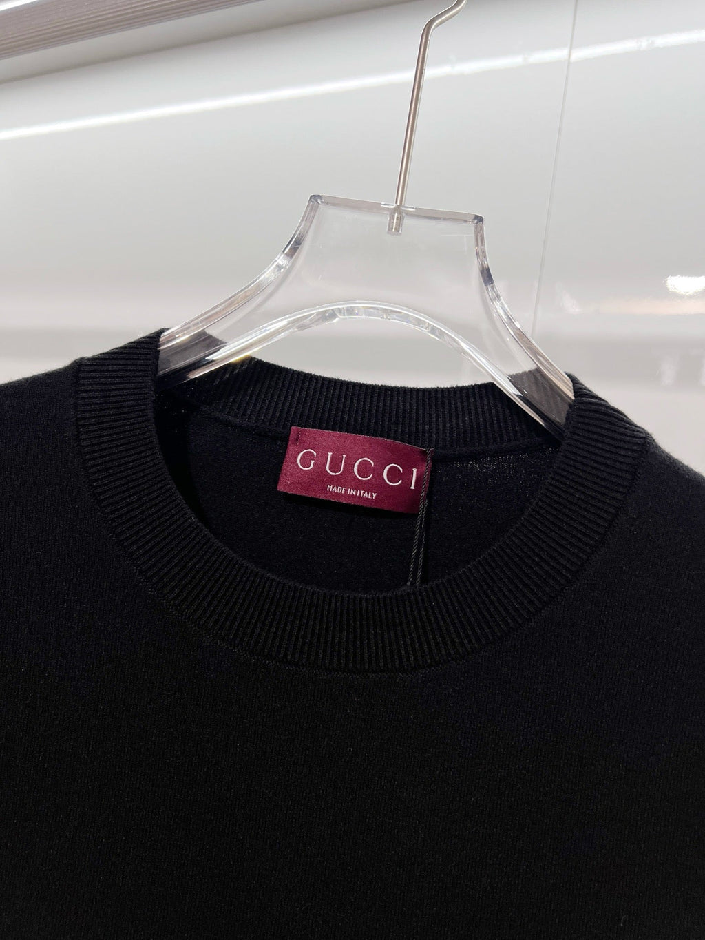 Gucci Crew Neck Embroidered Knit T-Shirt
