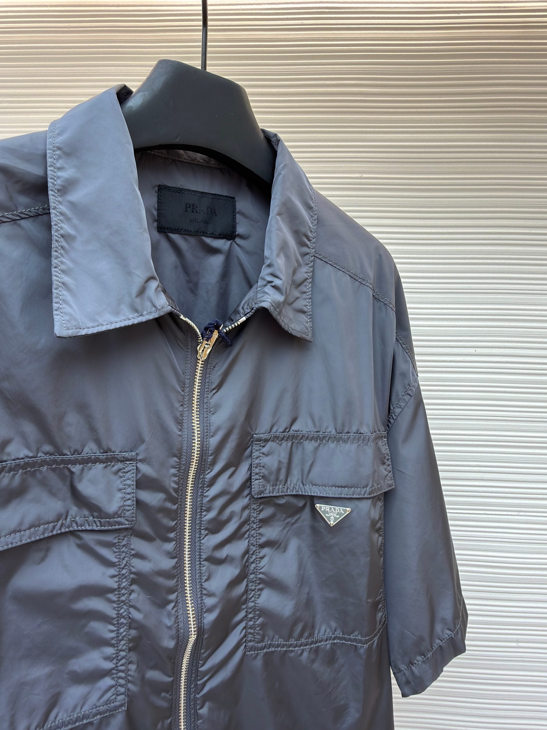 Prada Nylon Collar Shirt