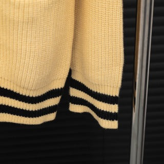 Celine Leather Logo Cardigan