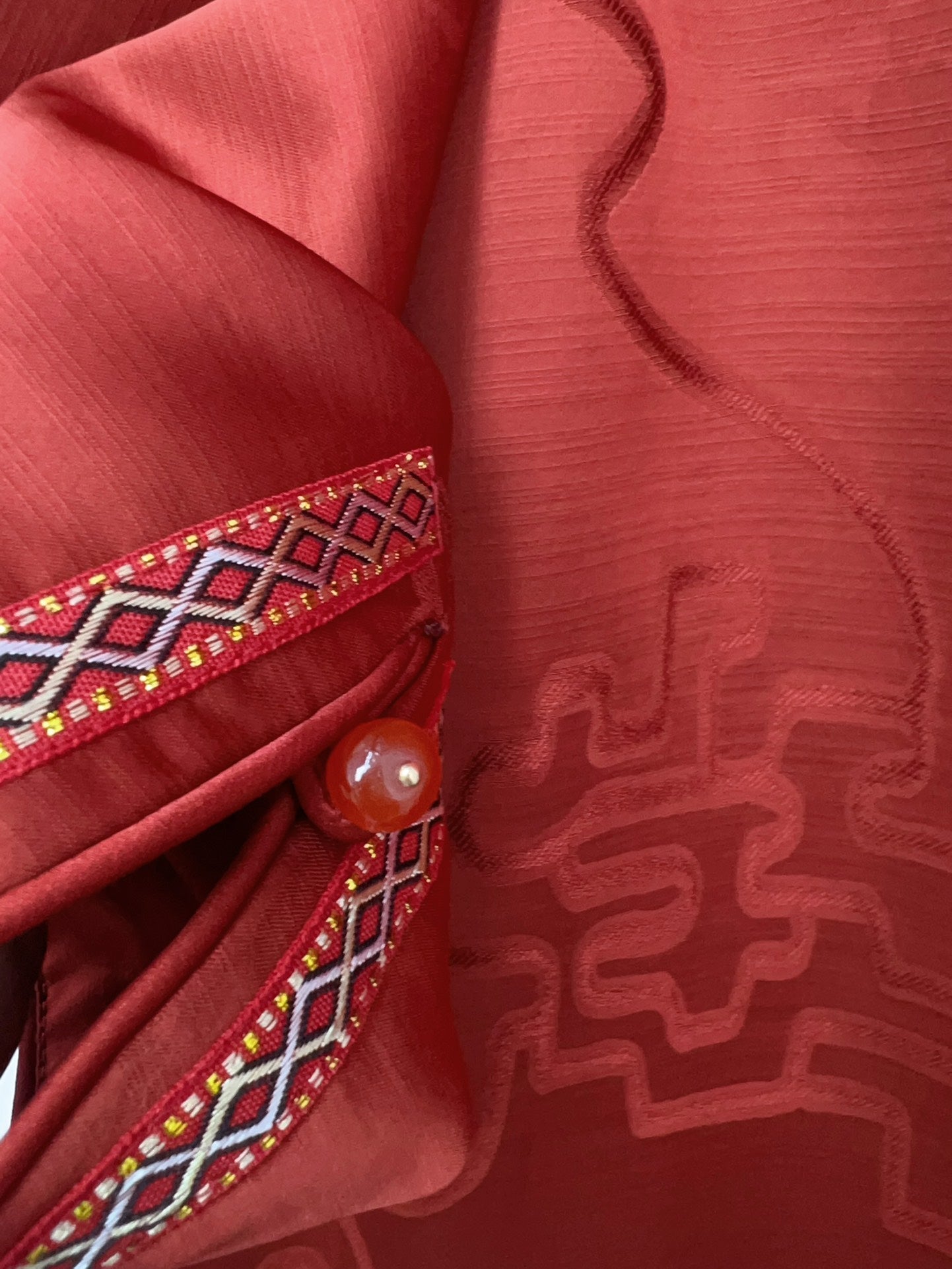 Women's Dior Festive Red Brocade Chinese Style Dress