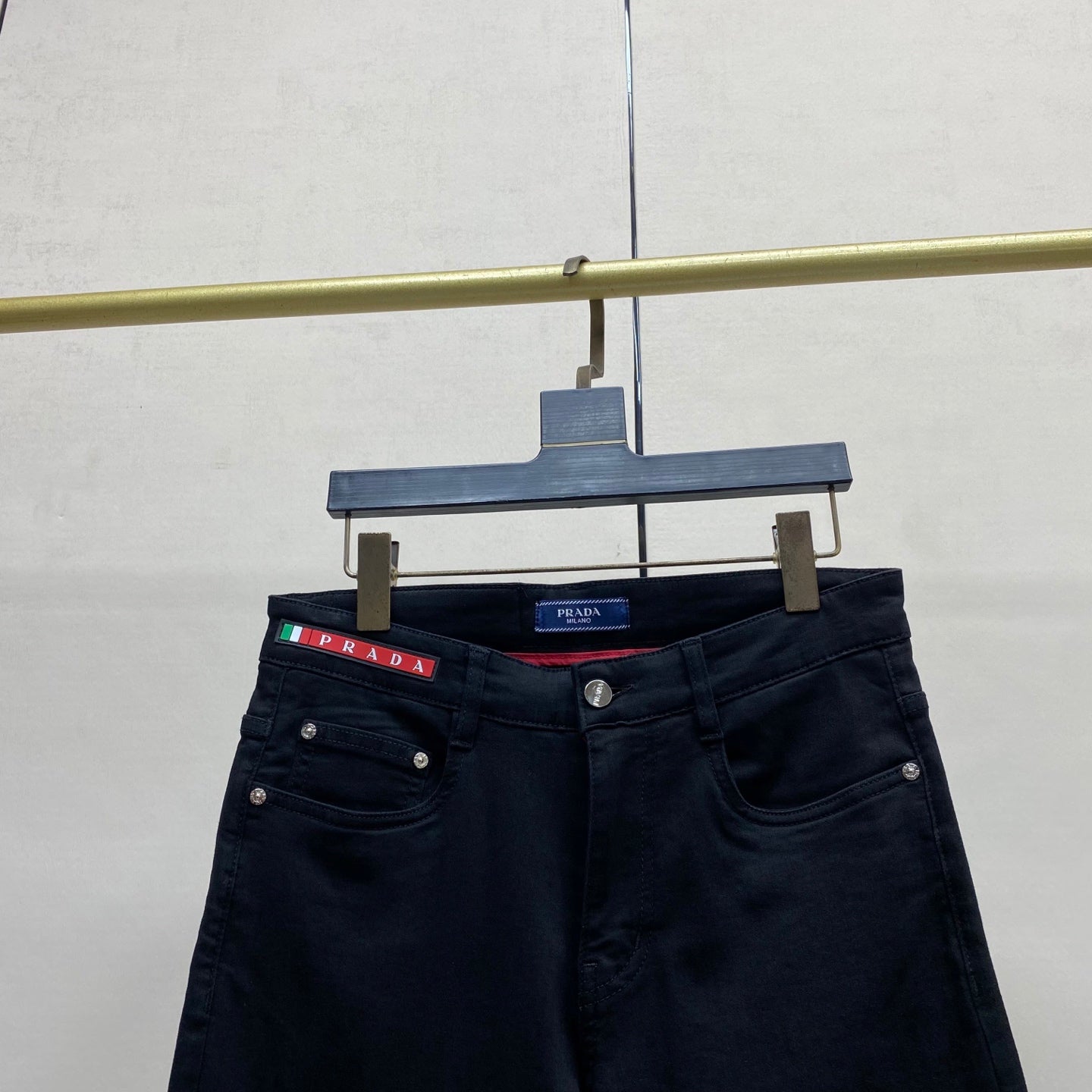 Prada Black Denim Fitted Jeans